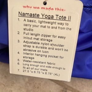 Lululemon yoga tote nwt